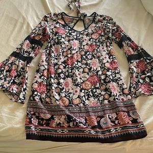 Floral Bell sleeve dress